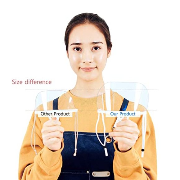 Face Shield 2021 Transparent Sanitary Reusable Washable (PACK OF 5 pcs) - Picture 5 of 6